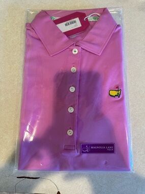 Augusta national masters Magnolia Lane Tech purple Golf Polo with Yellow Logo